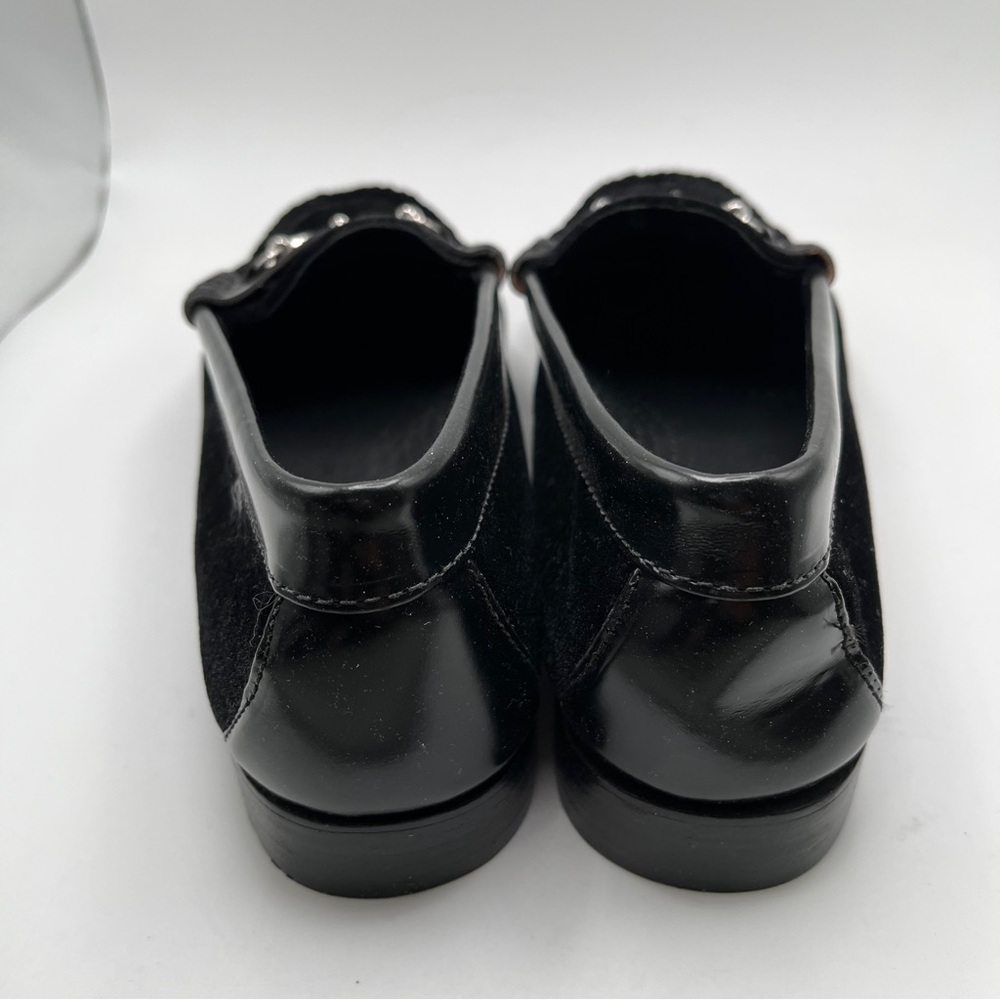 Nwob G.H. Bass Weejuns Lianna Black Velvet Horsebit Loafers Size 8 View 5